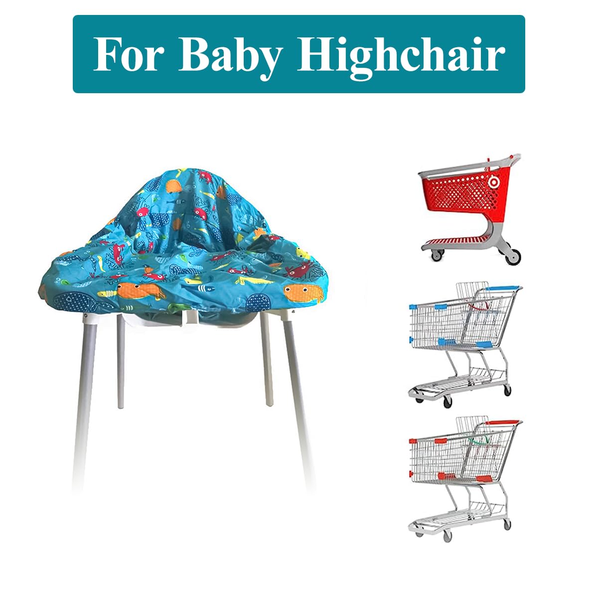 SNOWIE SOFT Shopping Cart Cover for Baby with Soft Padded Seat and Elastic Closure | Portable High Chair and Buggy Seat Protector