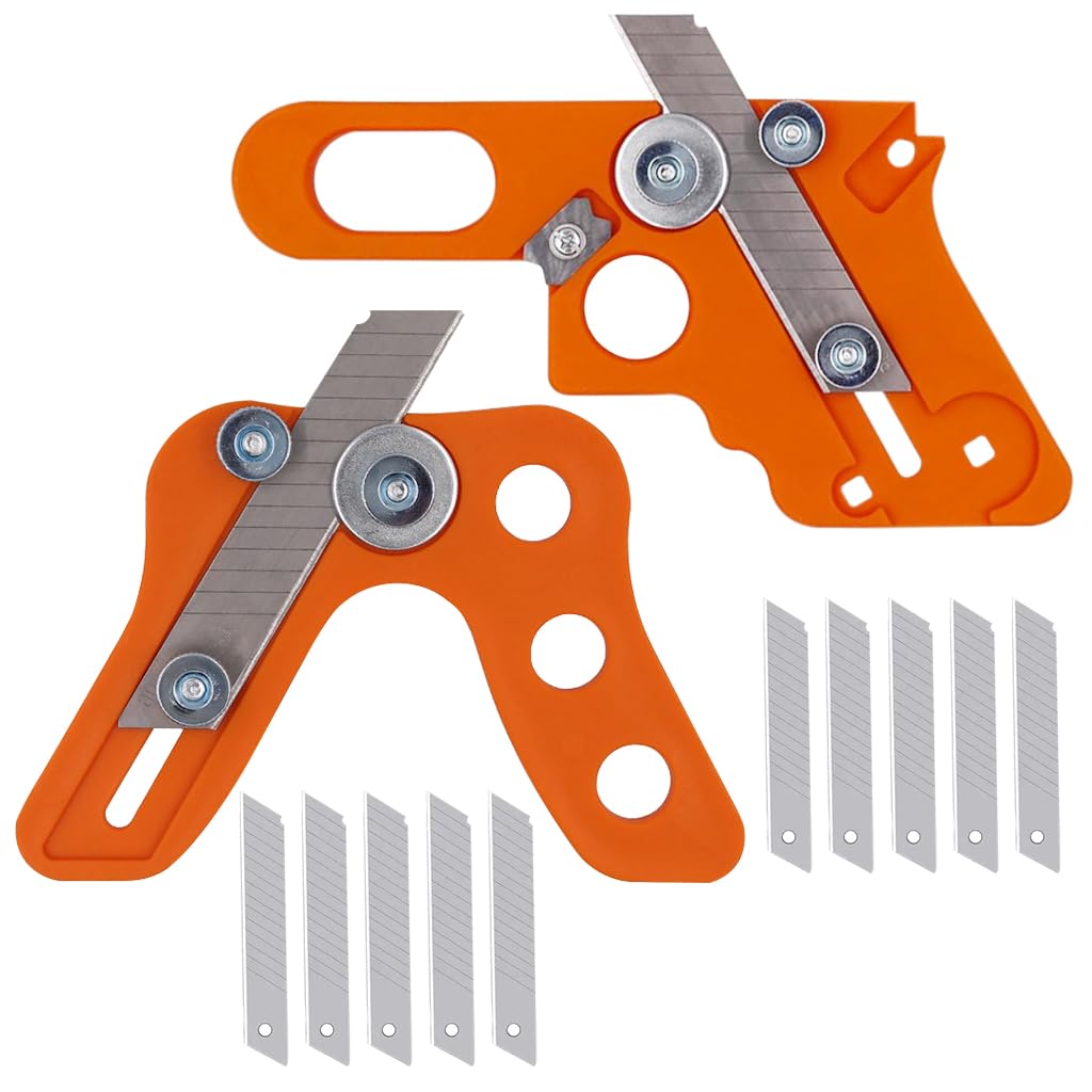 Serplex® Edge Banding Trimmers with 10Pcs Blades Edge Cutter Tool Woodworking Hand Trimming Tool for Wood Edge Banding