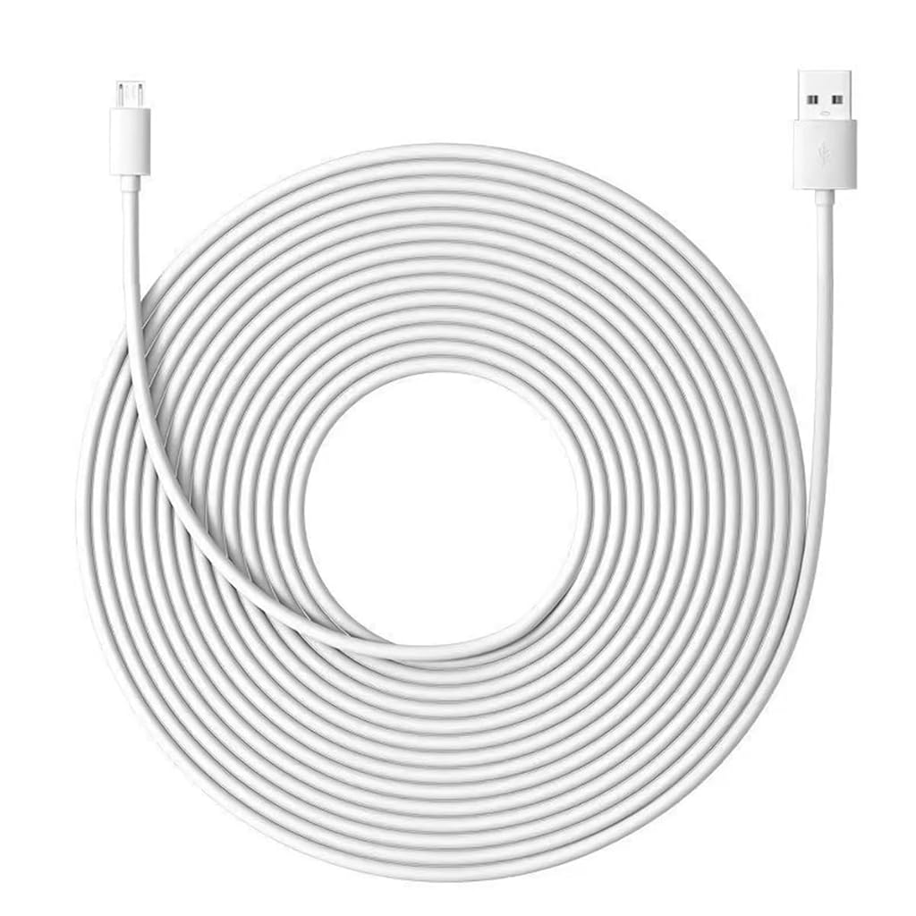 Verilux® 19.69Ft Micro USB Extension Cable, USB A to Micro Extension Charging Cable for Security Camera