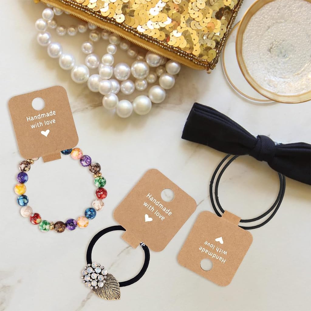 SANNIDHI Jewellery Display Card Holder for Bracelets and Necklaces featuring Self Adhesive Closure | 200 Pcs for Craft Sellers