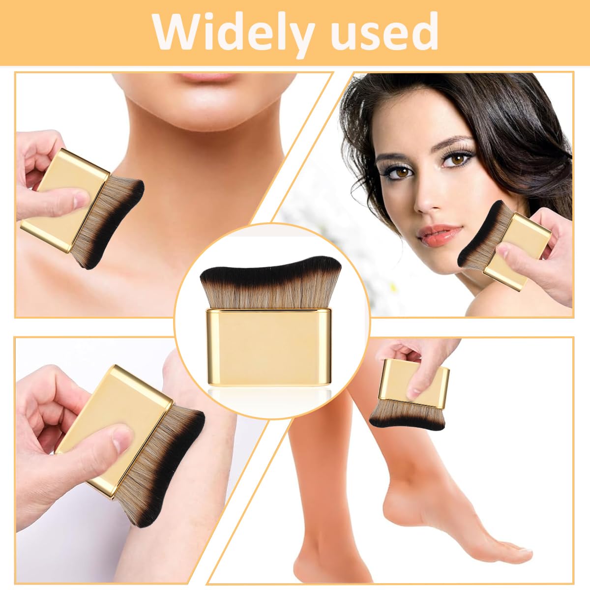 MAYCREATE® Makeup Brush Multipurpose Soft Bristles Self Tanning Applicator Brush Foundation Brush Kabuki Foundation Brush Makeup Brush for Liquid Foundation, Setting Powder, Powder Blusher