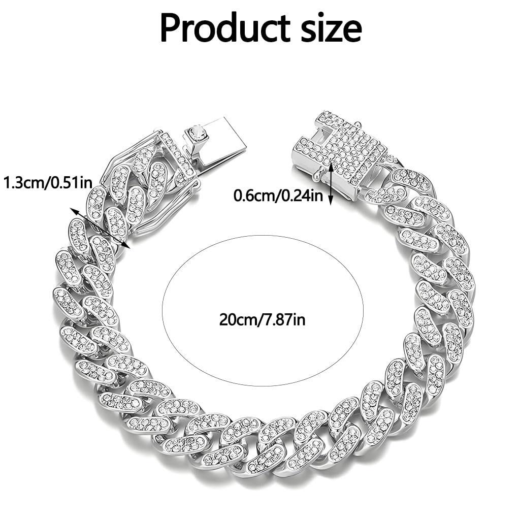 Zibuyu Layered Men Chain Bracelet for Casual and Formal Style with Secure Clasp | Lightweight Metal Design