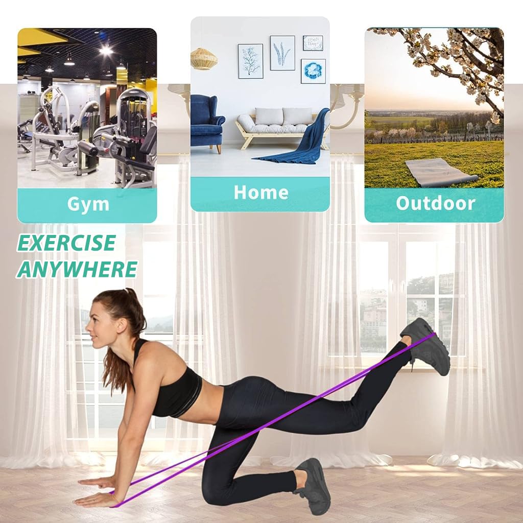 Proberos® Resistance Band, Resistance and Pull up Band, Durable TPE Loop Bands Strength Training, Stretching, Physical Therapy, Yoga Exercises Home Fitness Workouts For Adult (3 Pcs 10-55kg)