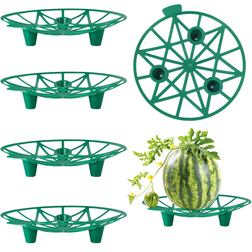 HASTHIP® Melon Cradle Squash Cradle 7.6 Inches Round Plastic Melon Cradle Melon Fruit Holder Plant Support Cradle for Melons, Squash