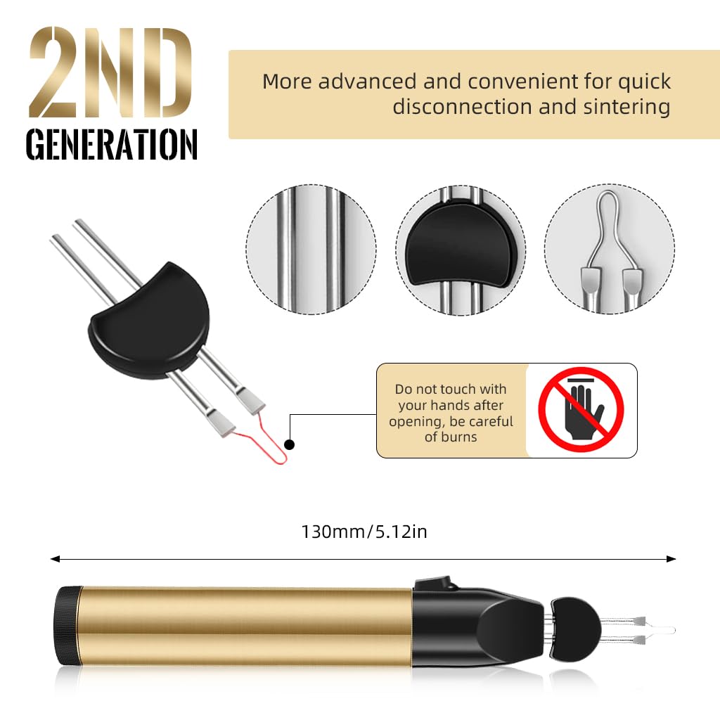 Supvox Thread Burner Tool for Jewelry Making with 1832°F Rapid Heating & Tungsten Tip Precision | Battery Operated Craft Cord Sealer