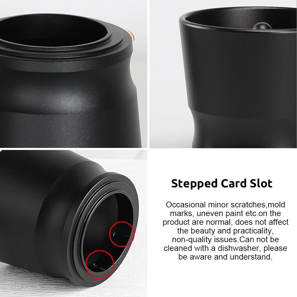Supvox Coffee Powder Cup for Espresso Grinder 49–58mm featuring Removable Rod Spout | Food Grade Easy Clean Design