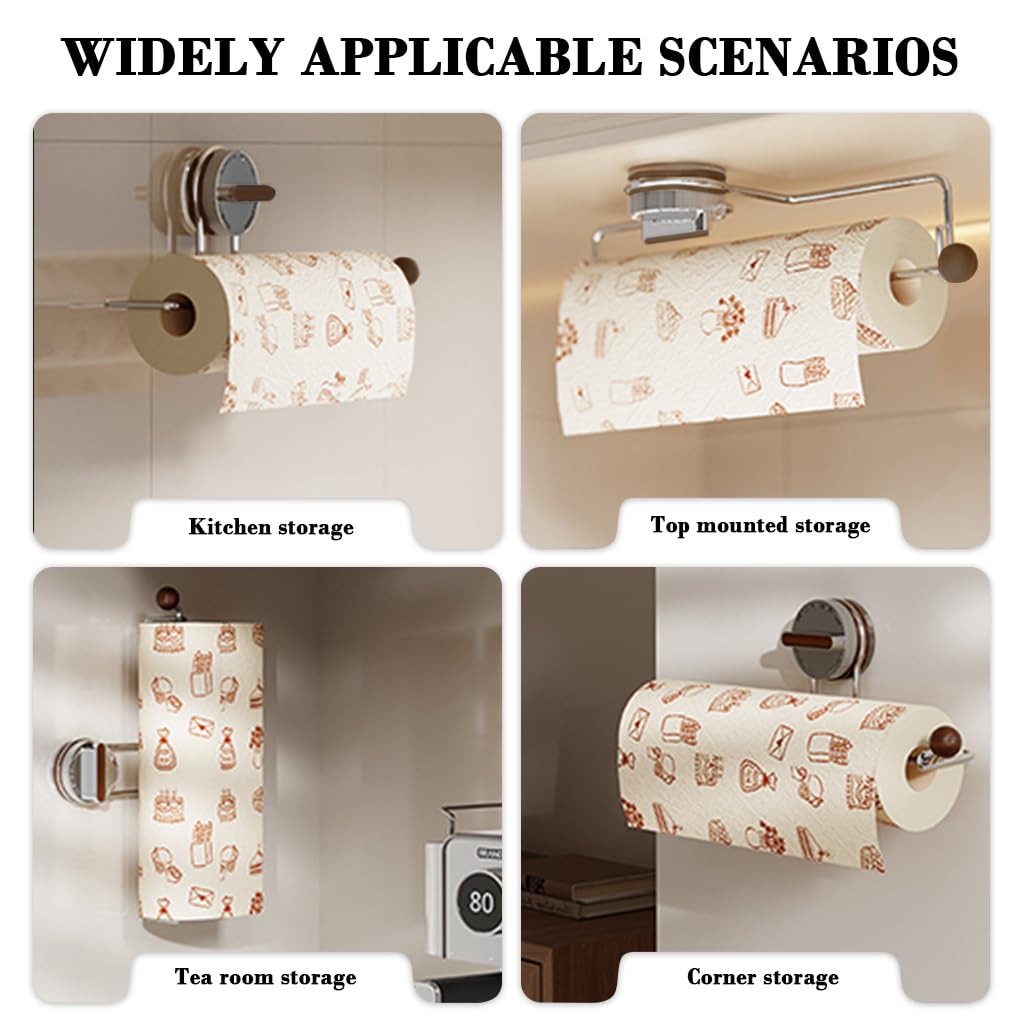 HASTHIP Wall Storage Rack for Kitchen and Bathroom with 12.5 in Suction Cup | Stainless Steel Organizer