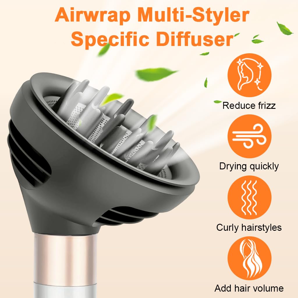 MAYCREATE Wave Curl Diffuser for Dyson Airwrap with Dome and Diffuse Modes | Enhances Wavy and Curly Hair