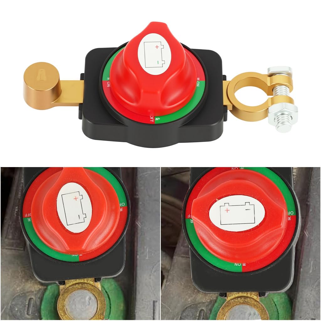 STHIRA Battery Cut Off Switch for Car RV and Boat featuring Pure Copper Contacts | 12–48V 275A Reliable Power Disconnect