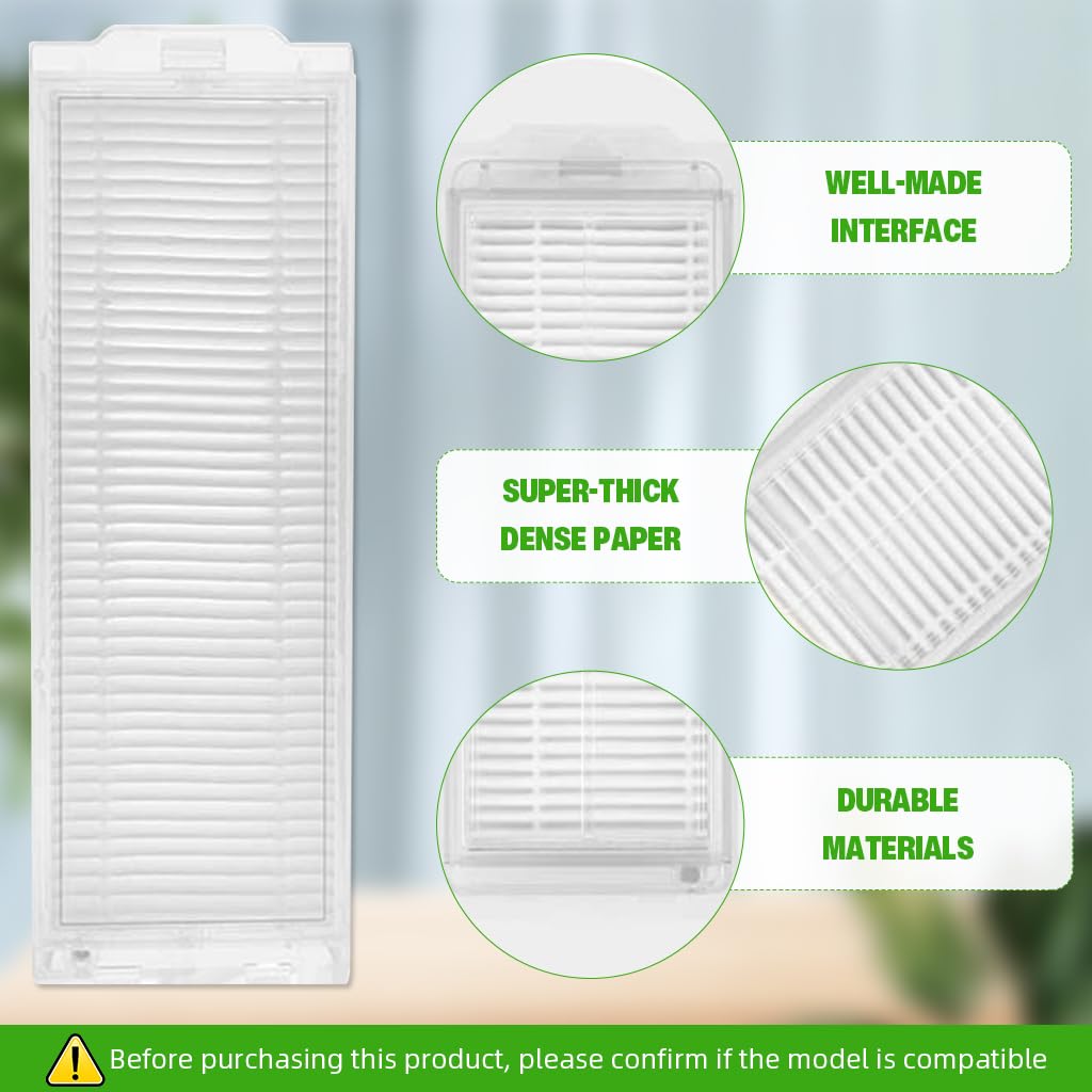 HASTHIP Compatible Mi Robot Vacuum Mop 2i Pro Replacement Filters 3 pcs with Multi Layer Filtration | Washable and Reusable Accessories for Cleaner Air