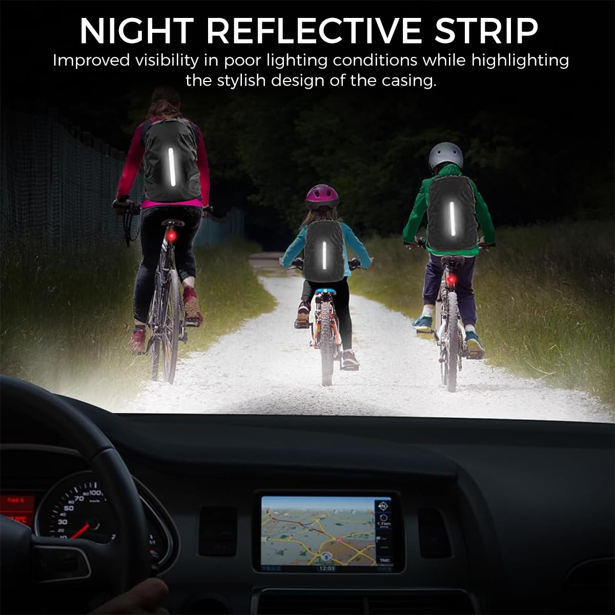 Proberos Backpack Rainproof Cover for 30-45L Bags with Elastic Buckle and Reflective Strip | Waterproof Protector for Travel and Hiking