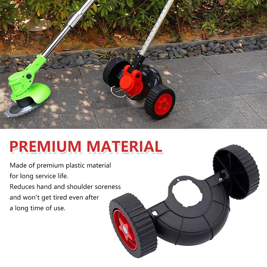 HASTHIP String Trimmer Wheel Attachment for Lawn Care with Adjustable Support Wheel | Plastic Weather Resistant Design