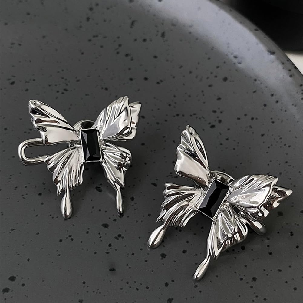 ZIBUYU 2 Sets  Jeans Tightening Clips, Buttons for Jeans, Alloy Butterfly Jeans Adjustable Button Pins Jean Buttons for Loose Jeans Pants Dress, No Sewing Required Detachable Jean Pin