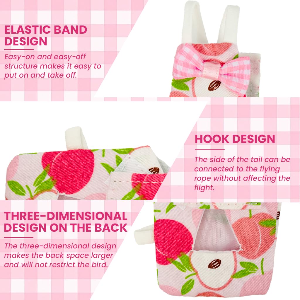 ZIBUYU Bird Flight Suit for Small Birds with Elastic Straps and Waterproof Fabric | 2 Pack