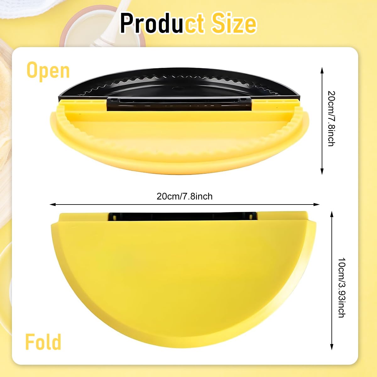 HASTHIP Tortilla Sealer for Burritos and Empanadas featuring Double Sided Press | Easy Cleanup