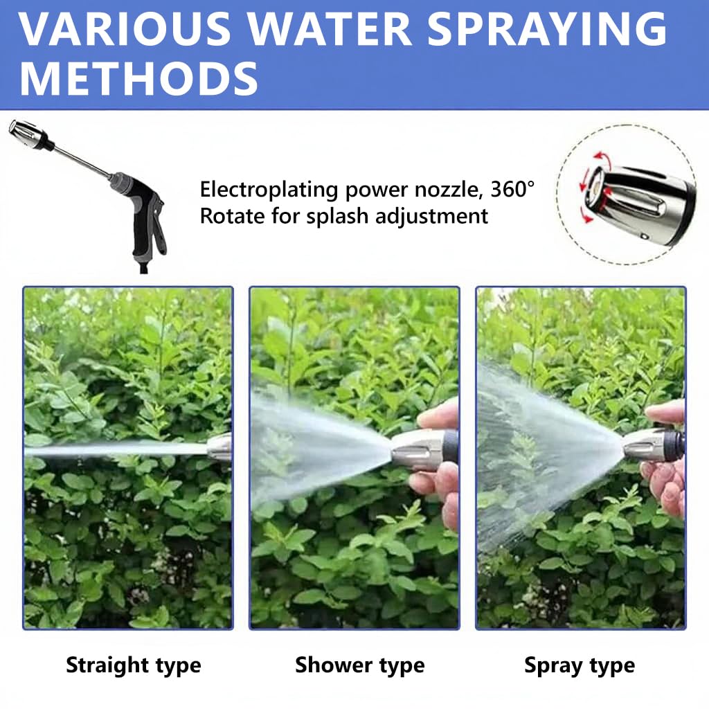 ASTHIP Pressure Water Gun for Car Washing with 3 Spray Modes and Built-in Foam Bottle | Adjustable Nozzle for Vehicle Cleaning and Garden Watering