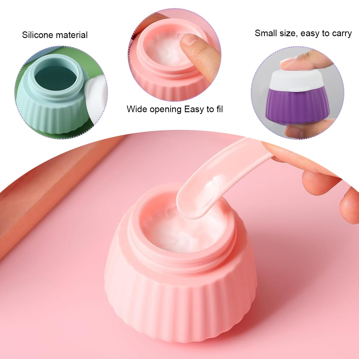 MAYCREATE Toiletries Travel Bottles Set for Air Travel with 8pcs 90ml and 40ml Leakproof Silicone Containers