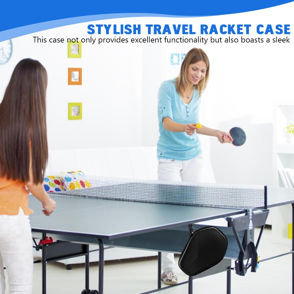 Proberos Table Tennis Paddle Case with EVA Hard Shell Carbon Fiber Pattern | Waterproof Storage Bag