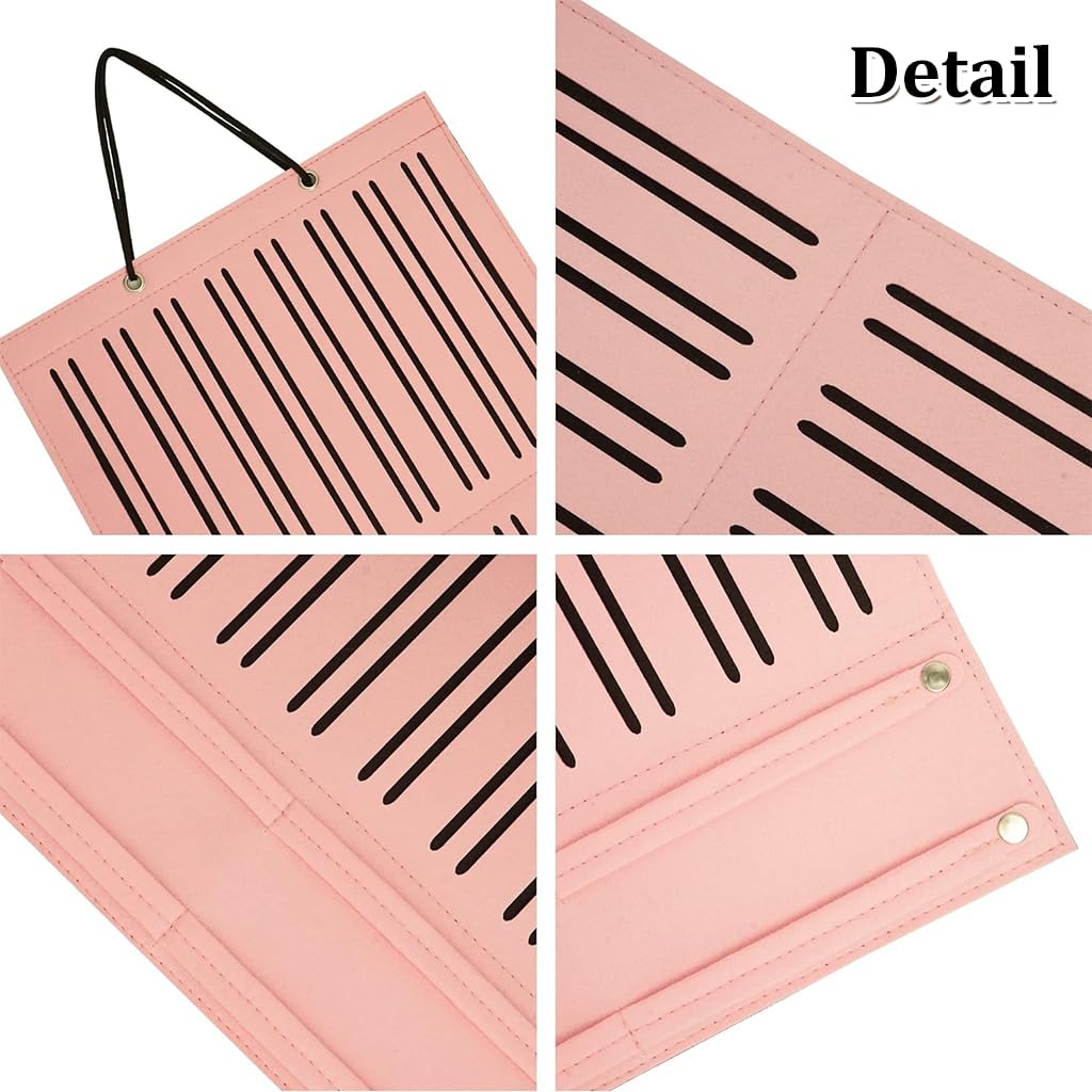 HASTHIP Hair Accessories Organizer for Girls with 3 Layer Hanging Rack 35.4x14.9 in Felt Display | 3 Pcs Set