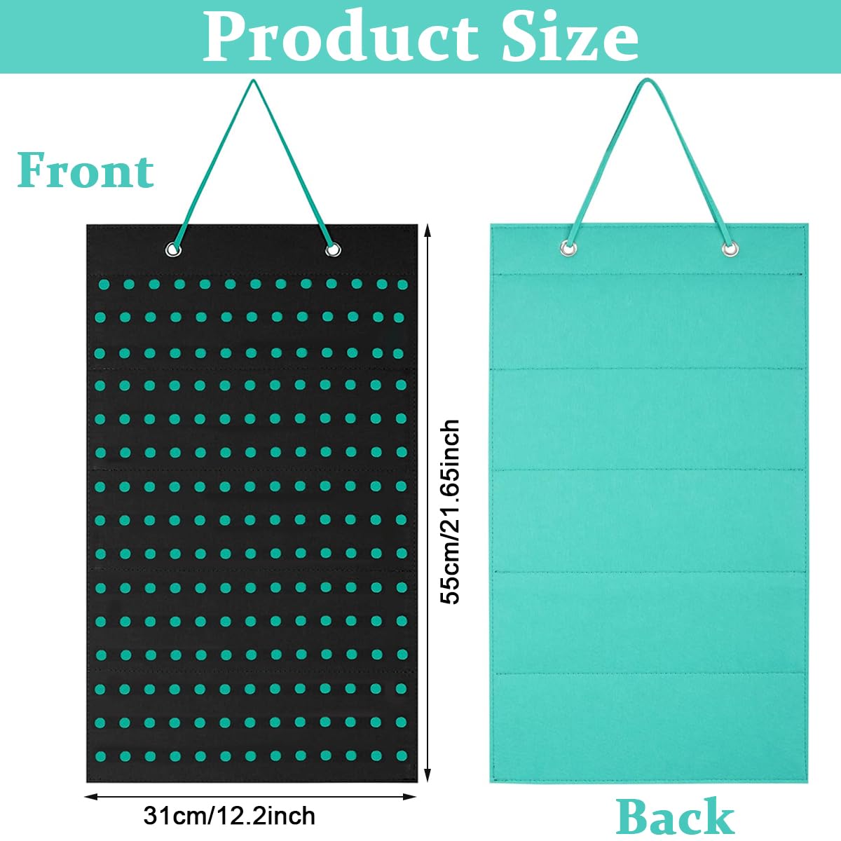 HASTHIP Shoe Charms Organizer for Wall Display with 180 Slots and Felt Board | Easy Hanging