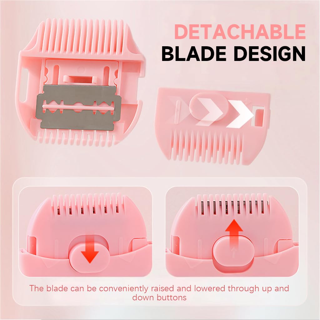 SNOWIE SOFT Baby Hair Cutting Trimmer 2 in 1 with Safe Retractable Razor Comb | Portable for Newborn Hair Care
