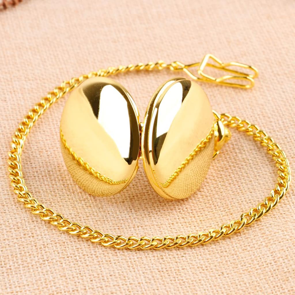 Zibuyu Pocket Watch for Men featuring Roman Numerals and 4.6 cm Dial | Golden Alloy Gift