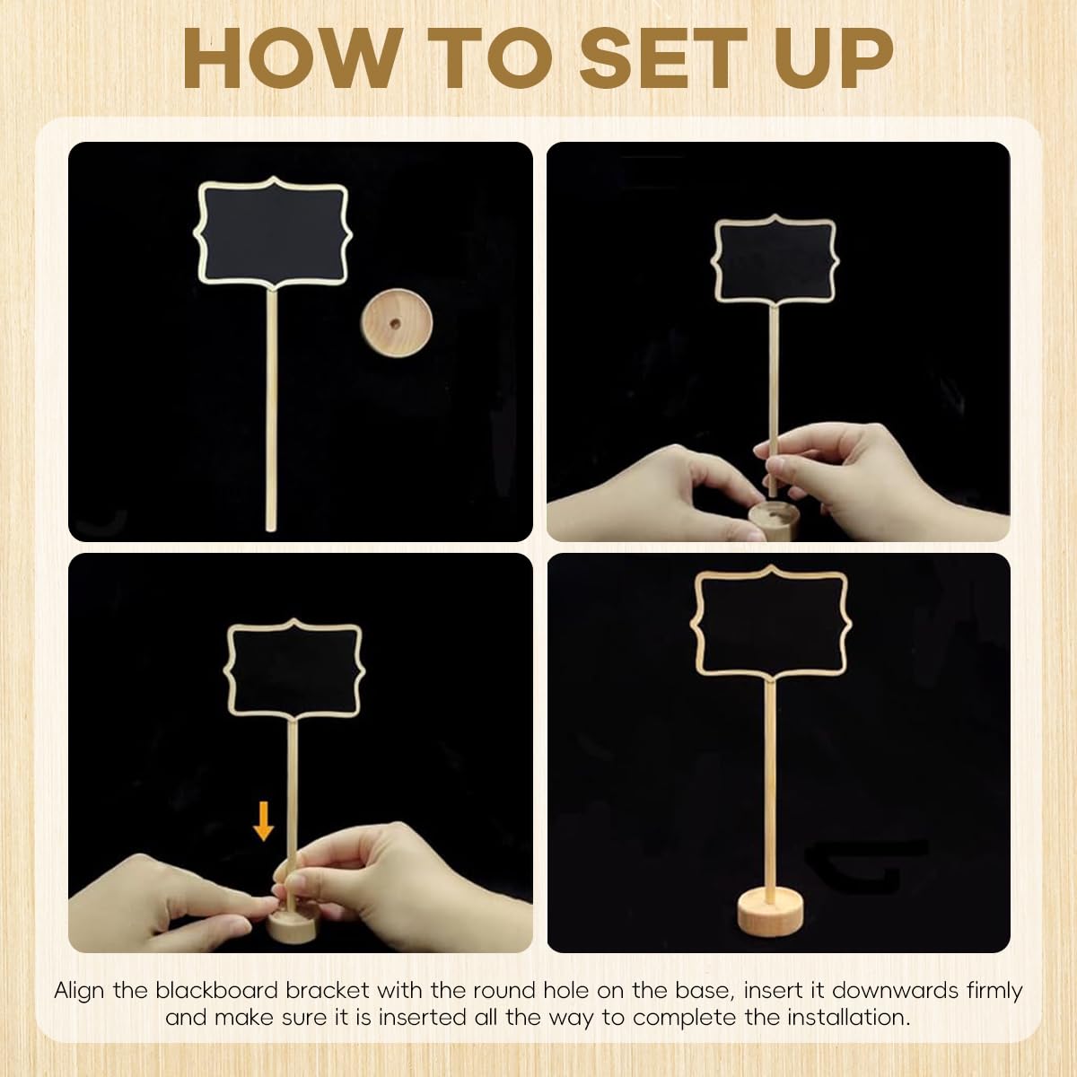 Climberty Mini Chalkboard Sign Stands for Buffet and Wedding Displays 30 pcs 3.3x2.4 in