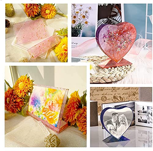 Venzina Photo Frame Moulds Set for DIY Craft with Bases 13x9 cm & 10x9.5 cm | Silicone Resin Casting Kit