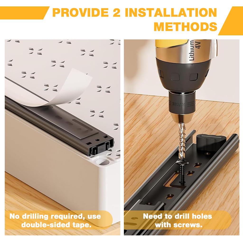 HASTHIP Pull Out Cabinet Organizer for Kitchen with 3 Piece Set and Smooth Sliding Rail