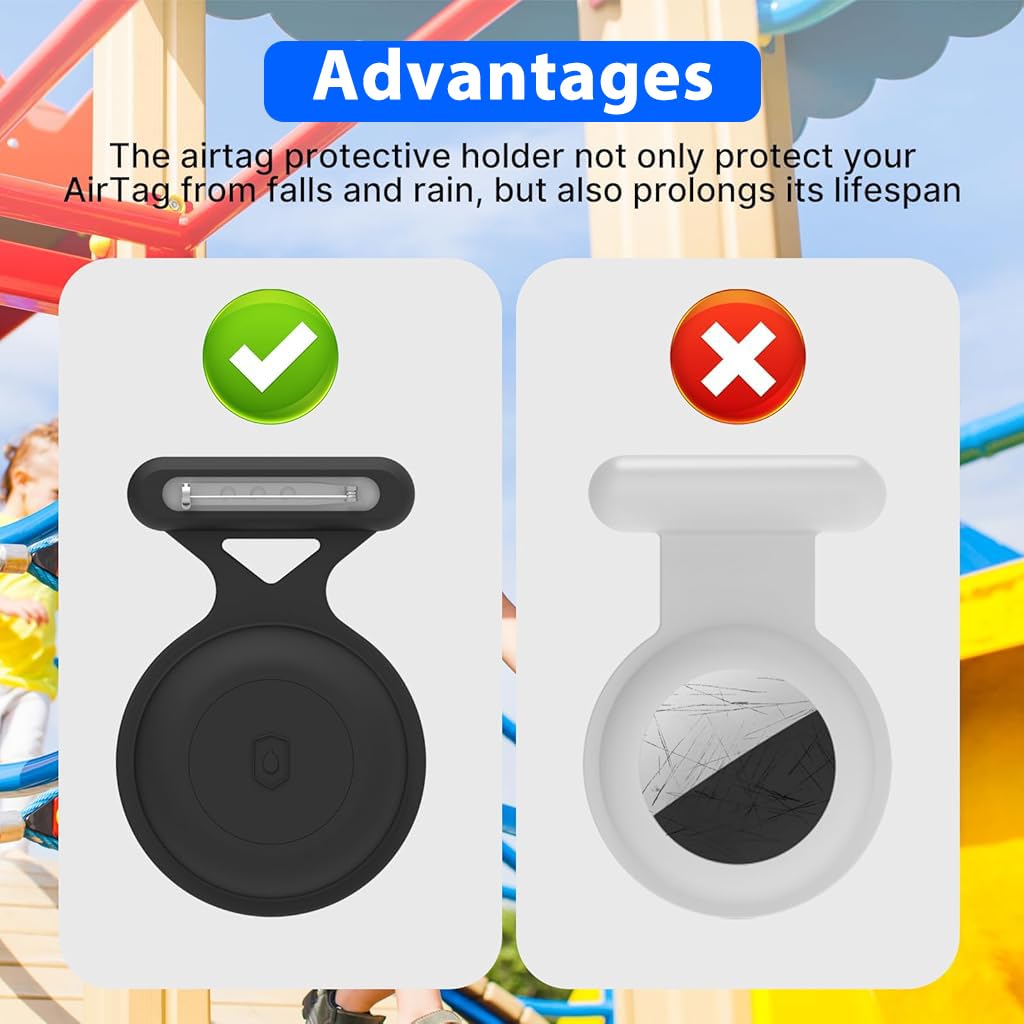 ZORBES Kids AirTag Bracelet for Anti-Lost Tracking with 9 in Adjustable Silicone Band | Cartoon Shark Design for Children