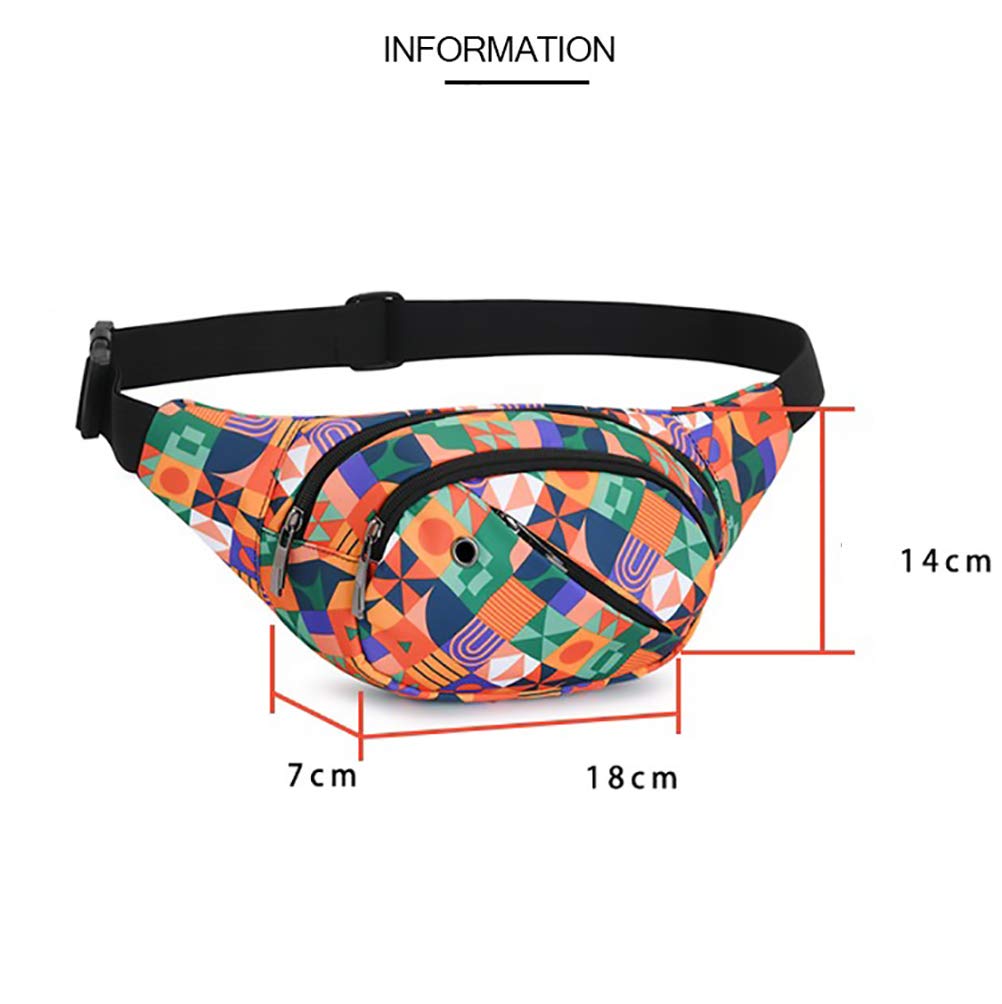 Gustave Fanny Pack for Travel and Outdoor Sports with Three Zipper Pockets | Waterproof Nylon