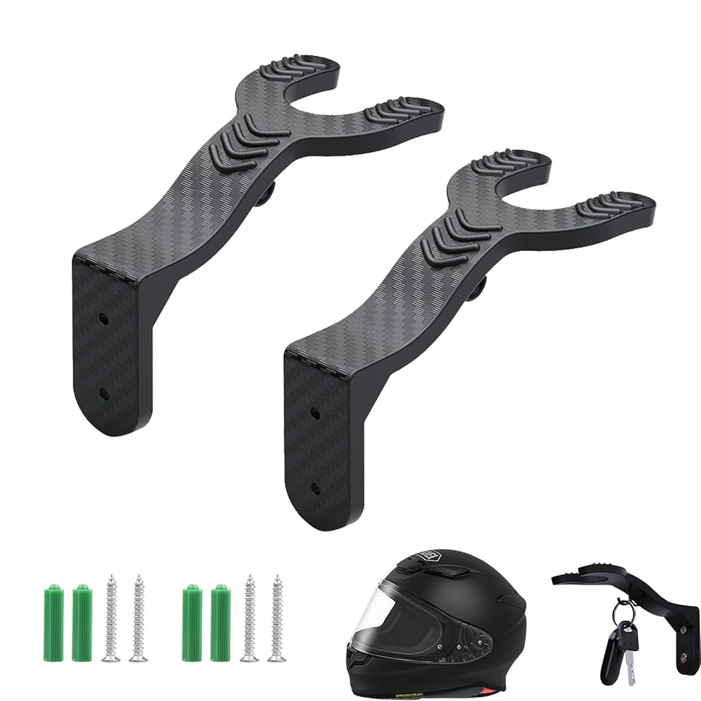 STHIRA® 2 Piece Helmet Holder Wall Motorbike Helmet Holder