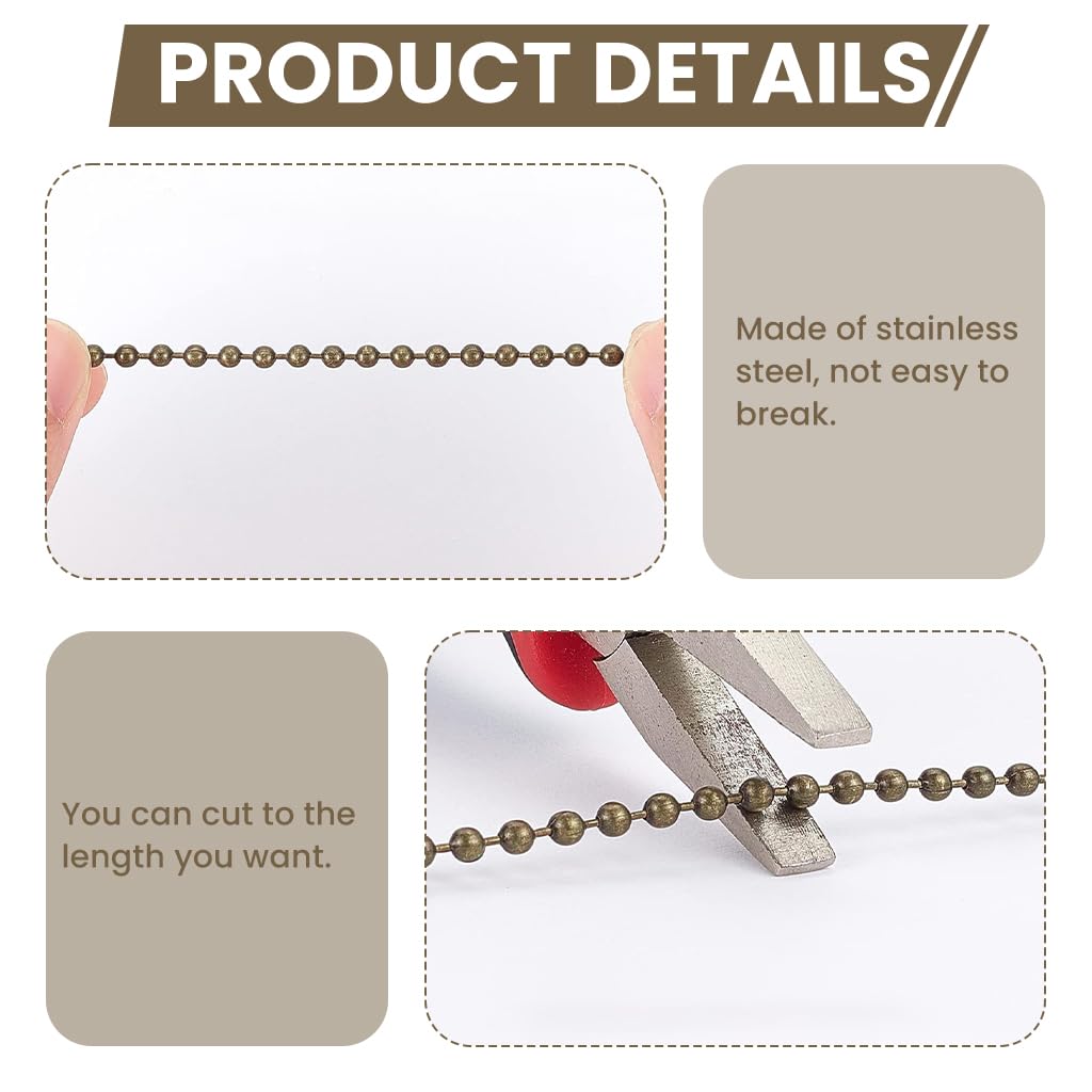 HASTHIP Ceiling Fan Pull Chains Extension for Fans and Lights with 12 in Retro Metal Design | Creative Fan and Bulb Grips