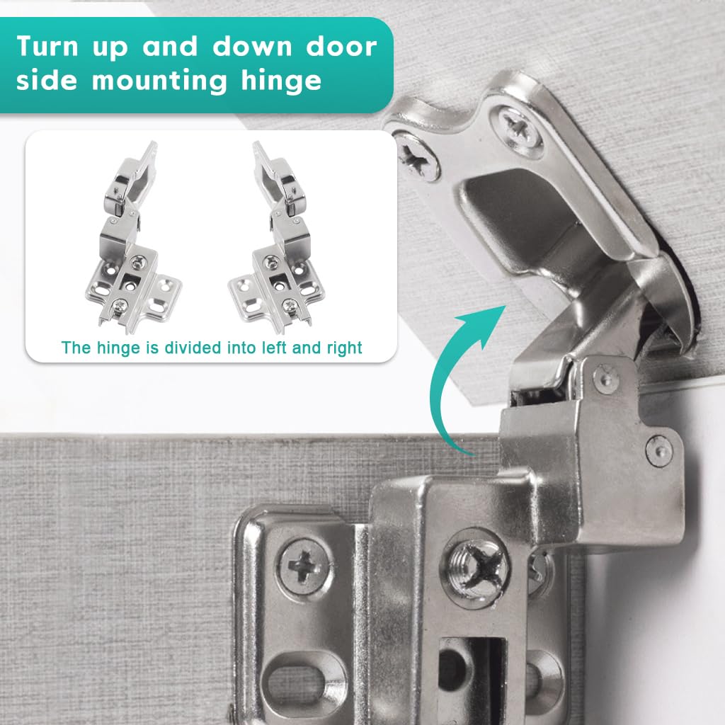 Serplex Door Hinges for Flip Up and Lift Up Cabinets with Soft Close Zinc Alloy Design | 2 Pcs Set