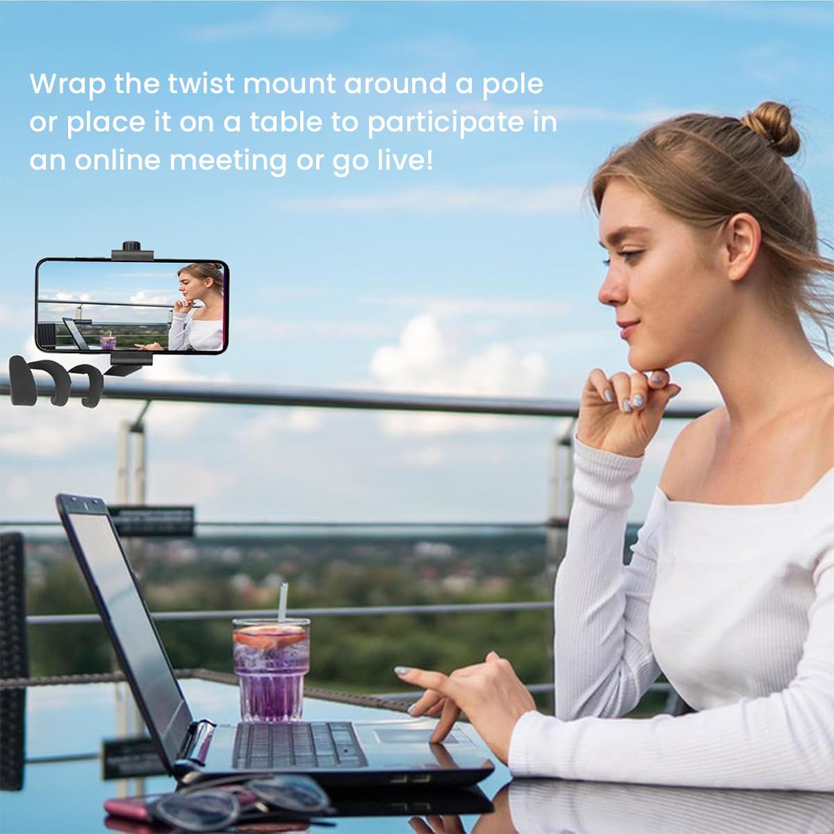 ZORBES Camera Mount for GoPro with 20 in Flexible Gooseneck | Indoor and Outdoor Use