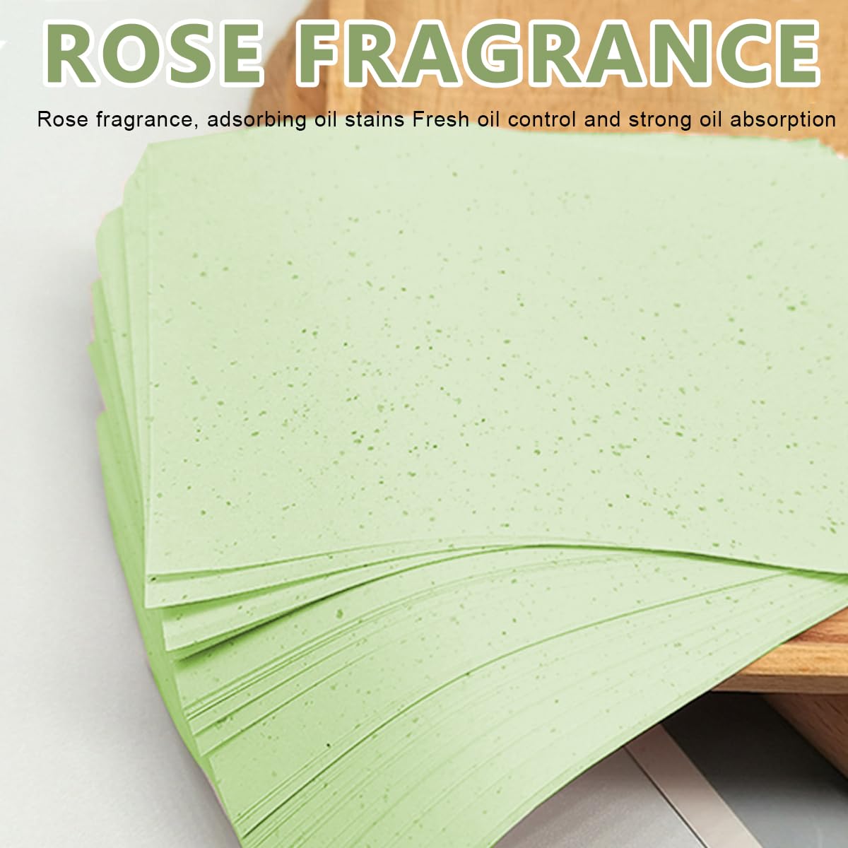 MAYCREATE Oil Absorbing Sheets for Face 200 Counts 9x6 cm with Natural Flax & Green Tea | Gentle Oil Control for Oily Skin