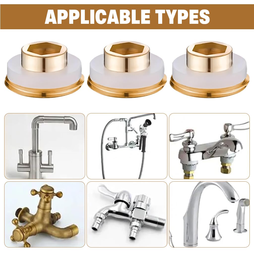 Serplex Ring Gaskets for Flush-Mounted Faucet with Copper Base and Rubber Seal | 3-Piece Set