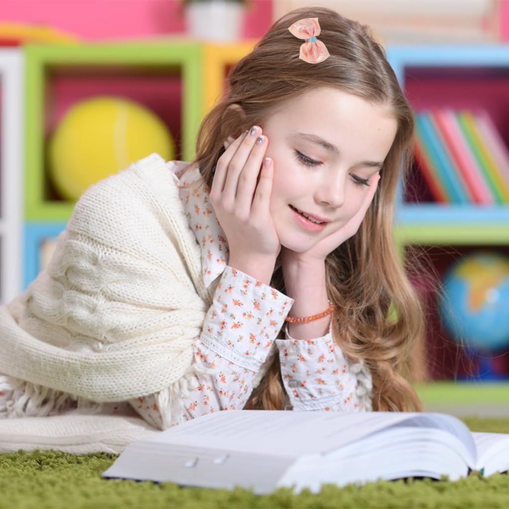 ZIBUYU Hair Clips for Girls featuring 10 Bow and Flower Designs with Secure Hold | Pink Polymer Clay Accessories for Kids