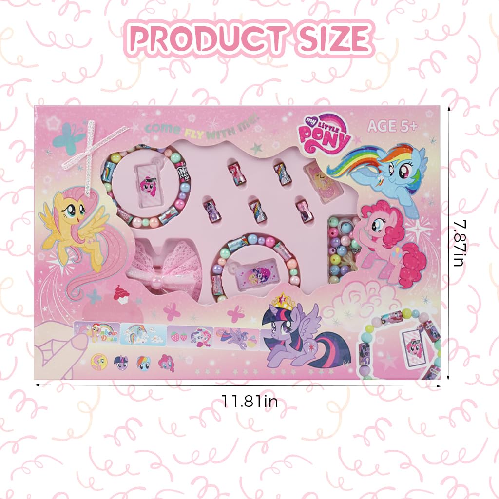 PATPAT DIY Bracelet Making Kit with 150 Sticker Rolls and Spacer Beads for Girls | Fun Craft Gift