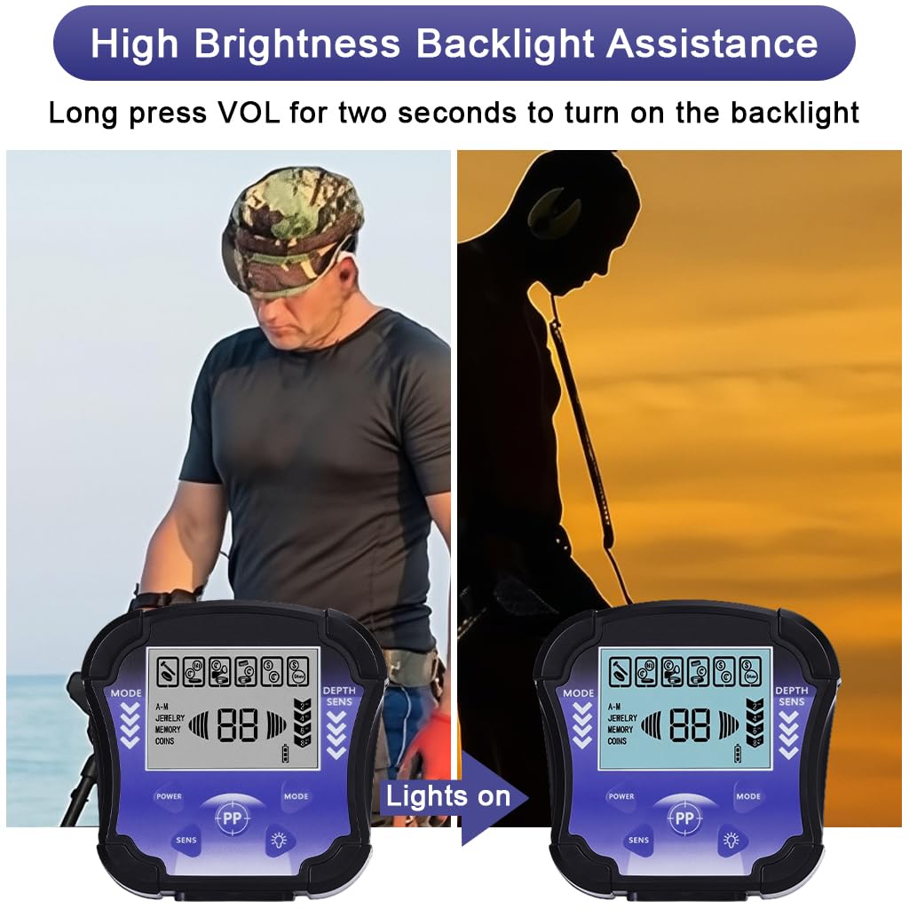 HASTHIP Metal Detector for Treasure Hunting with 10 in Disc and Ergonomic Handle | LCD Display