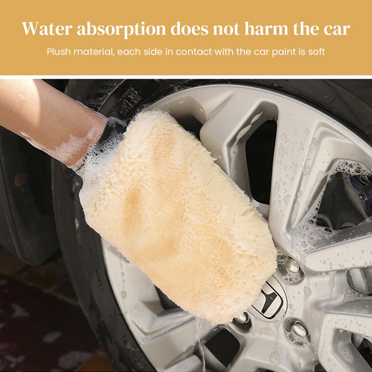 STHIRA Car Cleaning Gloves for Waxing and Polishing with Dual-Sided Plush Microfiber | Scratch-Free Detailing Mitts for Interior and Exterior Care