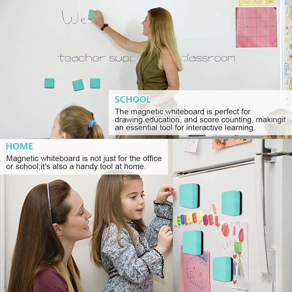 HASTHIP Magnetic Whiteboard Eraser for Classroom and Office Use featuring Double-Sided EVA Felt | 24 Pack 5x5 cm Dry Erase Dusters