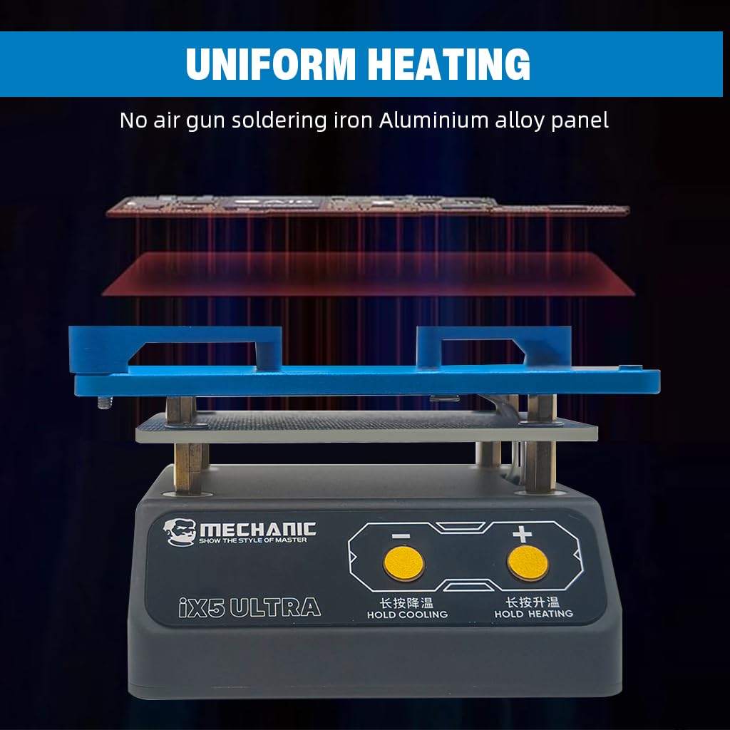 Serplex Universal IX5 Ultra Preheating Station for Mobile Phone Repair featuring 20–260°C Range and Durable Aluminum Alloy Platform