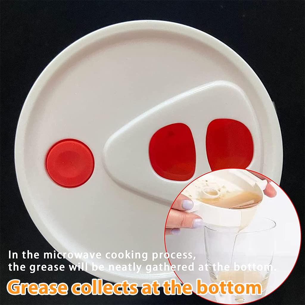 HASTHIP Microwave Cooker for Bacon with Splatter Proof Dome & Grease Drain Tray | Easy Clean PP Design