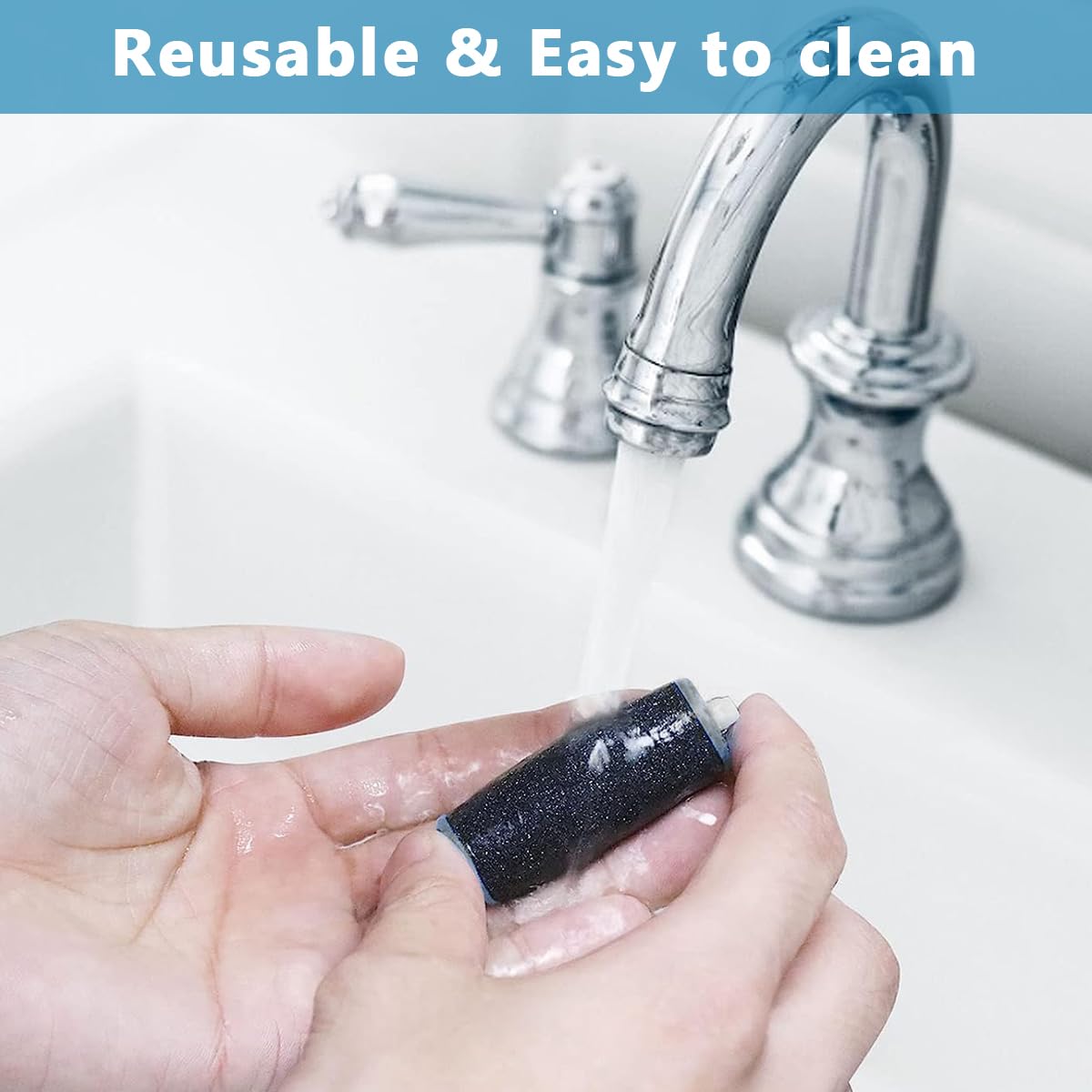 HANNEA Electric Pedicure Scrubber for Foot Care with 3 Rollers & USB Rechargeable Design