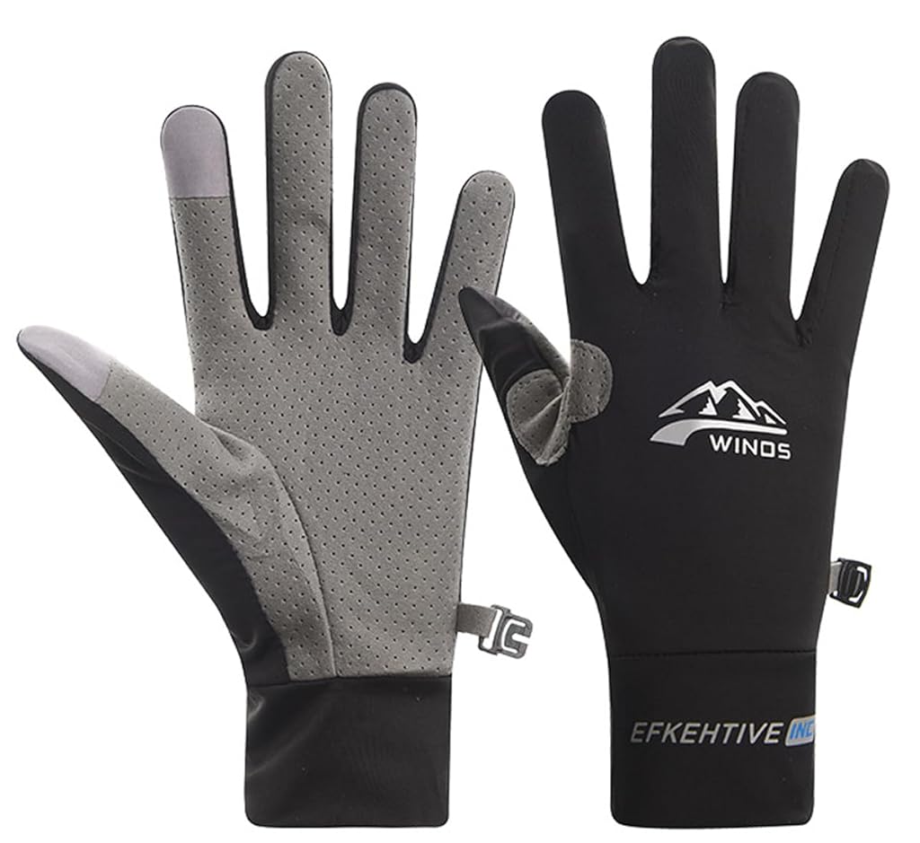 Proberos® Driving Gloves for Men Women Summer Ice Silk Breathable Driving Gloves Touch Screen Design Riding Gloves Anti-slip Palm Design Outdoor Casual Sport Full Finger Gloves for Riding, Golfing