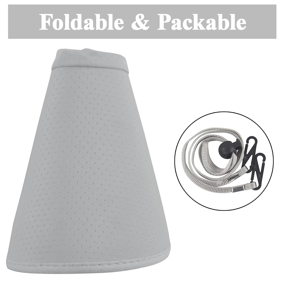 PALAY Sun Hat for Women with Detachable Face Cover featuring 2 in 1 Wide Brim UV Protection | Grey Summer Outdoor Visor