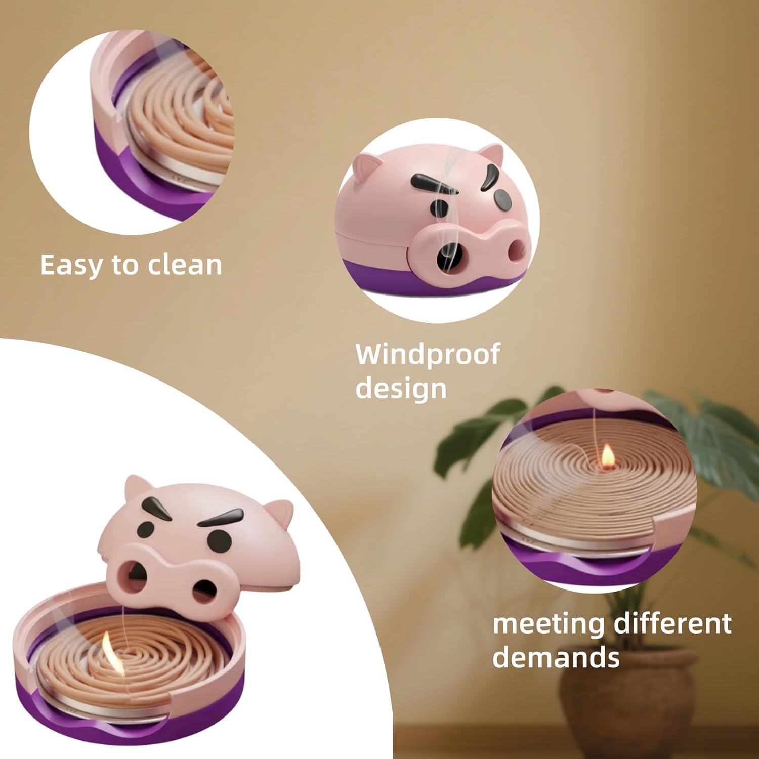 HASTHIP Incense Holder for Yoga and Meditation with Ventilated Pig Nose Lid | 7.09 in Odor‑Resistant Box