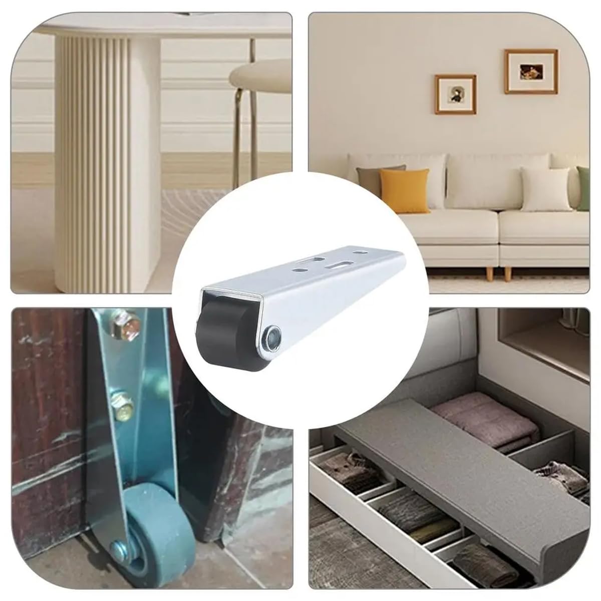 Serplex Rigid Caster for Heavy Door with Screw Fixed L Shaped Mount 2.68 in Wheels | Metal