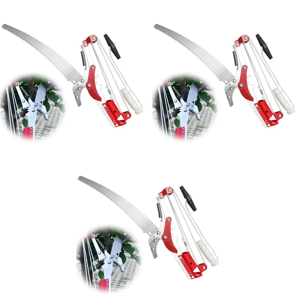 Serplex Tree Pruner for High Branch Cutting with Cord-Controlled Bypass | SK5 Alloy Steel 3 PCS